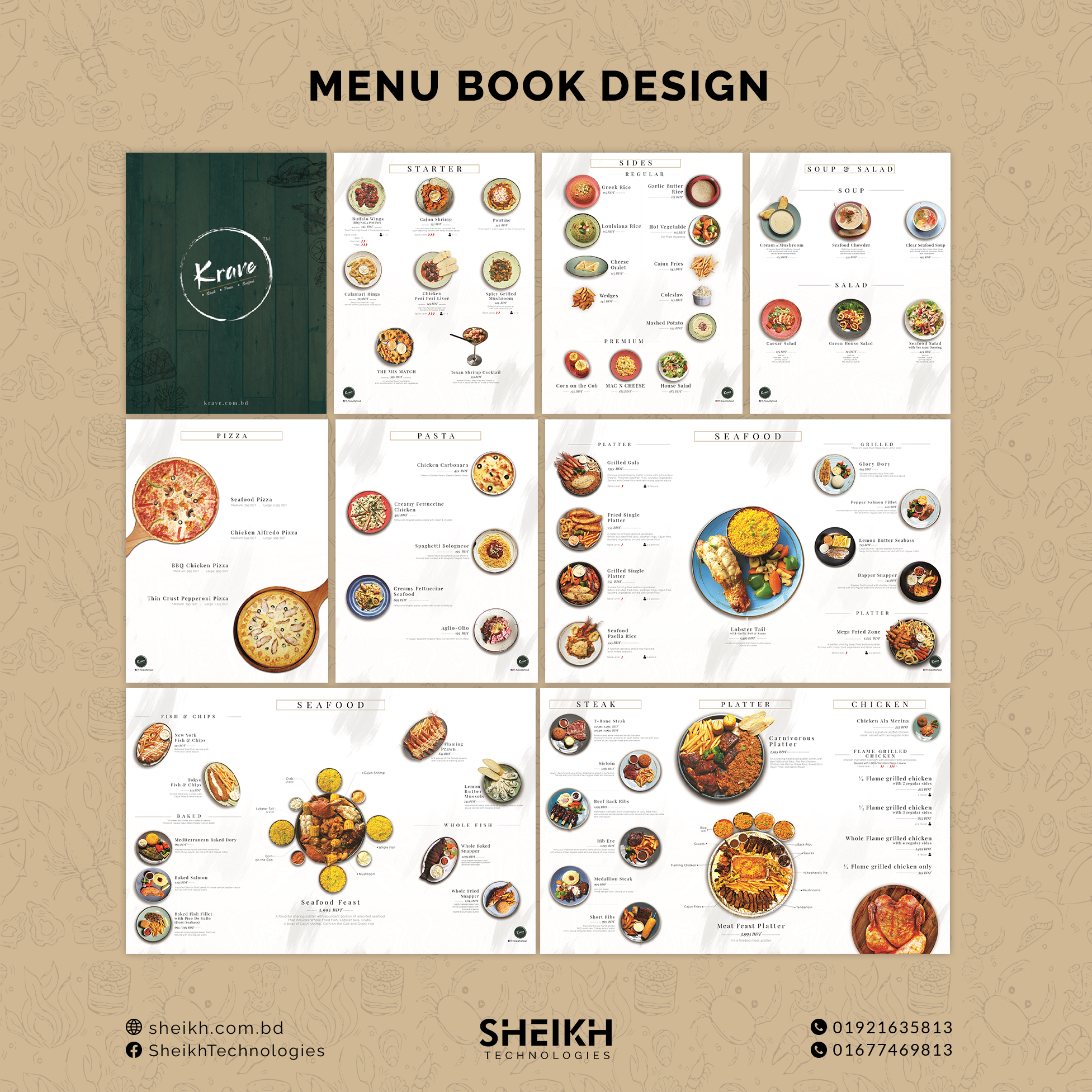 Menu Book Design - Krave